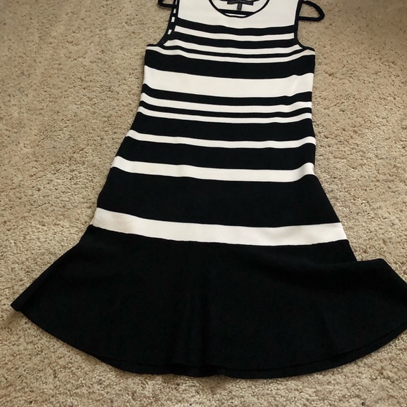 WHBM Striped Knit Dress Black and White Stripe (359) - Picture 8 of 8